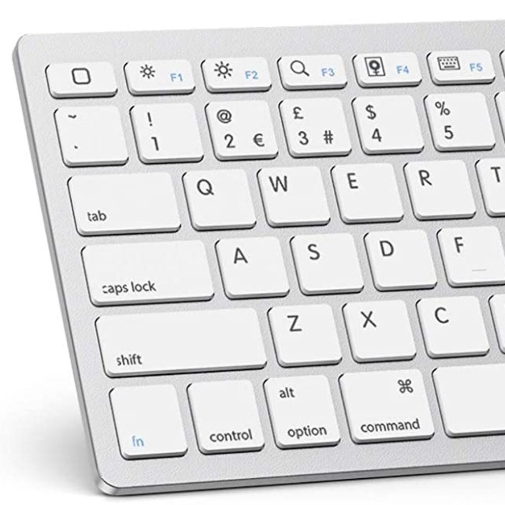 White Ultra-Slim Bluetooth Keyboard
